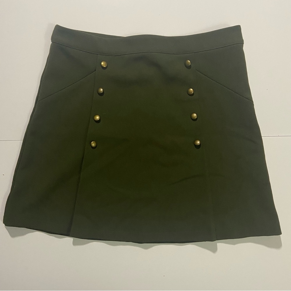 Fitted olive green skirt size 12